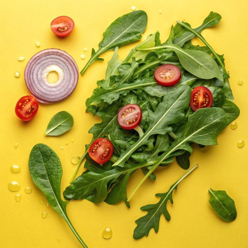 Пикантный дуэт рукколы и щавеля в зелёном салате