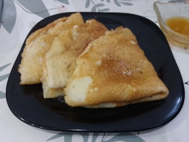 Нежные блины с мёдом: облако на завтрак