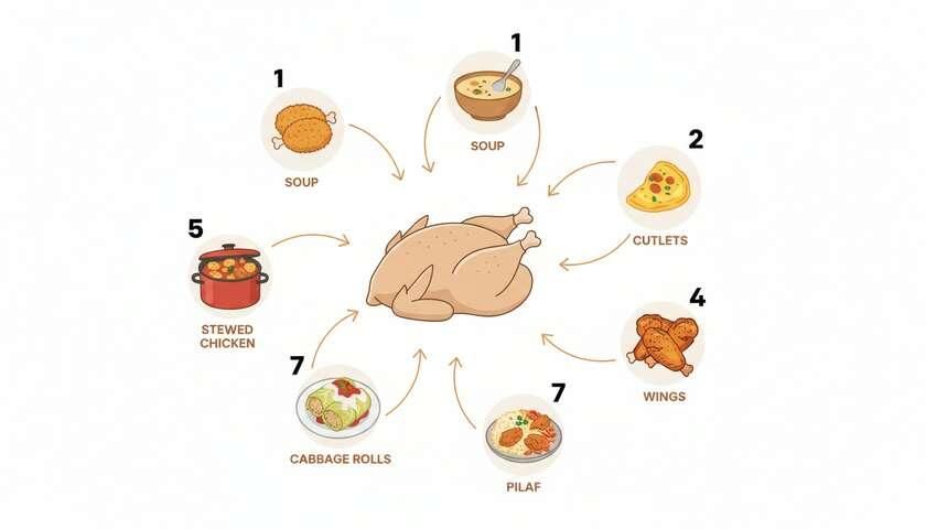 Как сэкономить на еде: неделя с курицей
