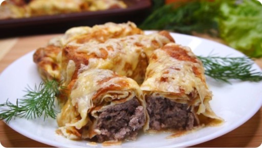 Рулетики с мясом: быстро, просто и очень вкусно