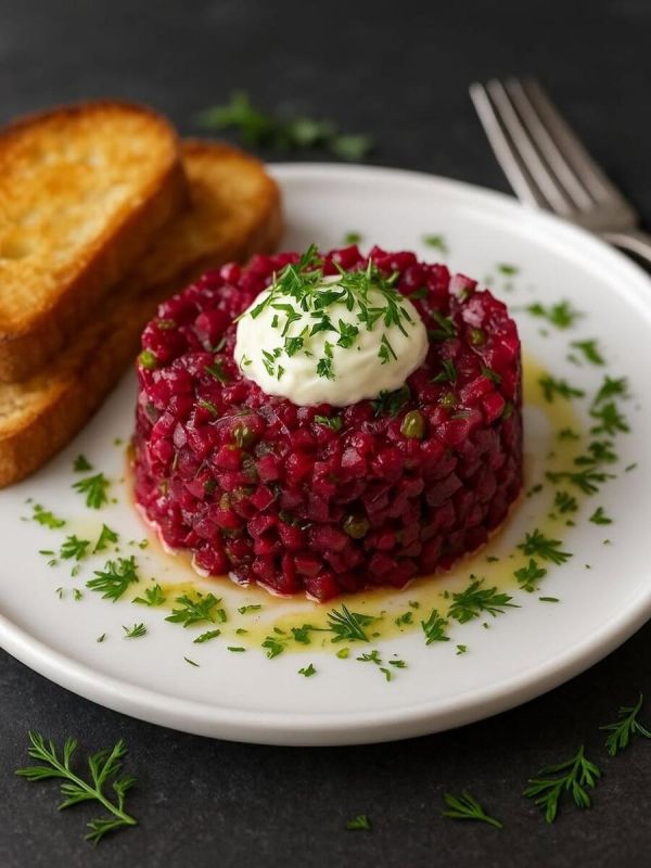 Нежный тартар из свеклы: яркое угощение на ваш стол