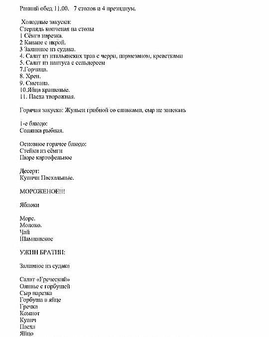 Пасхальное меню Данилова монастыря: традиции и новшества