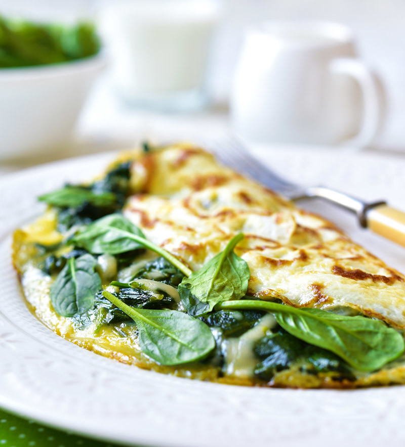 Нежный омлет со шпинатом: идеальный завтрак для хорошего начала дня