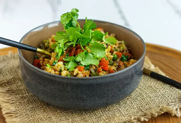 Идеальный жареный рис с овощами